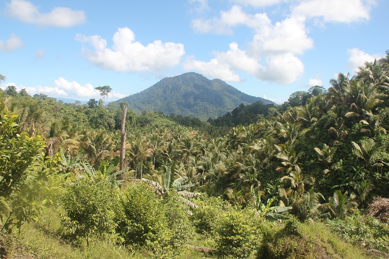 Vulcano Dukono in Halmahera, Indonesia