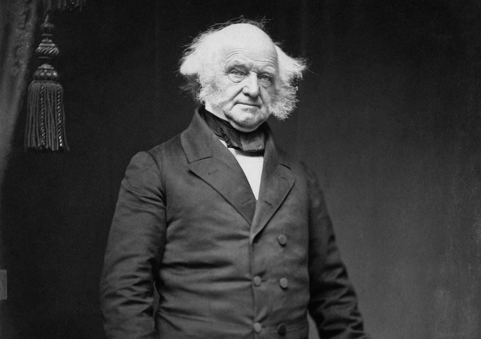 Official black and white portrait of President Martin Van Buren
