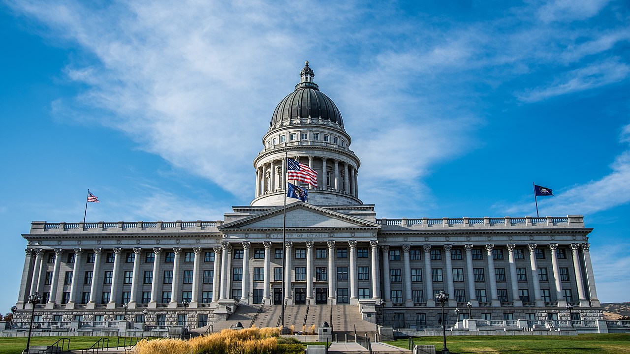Front View Of Utah State Capitol Building