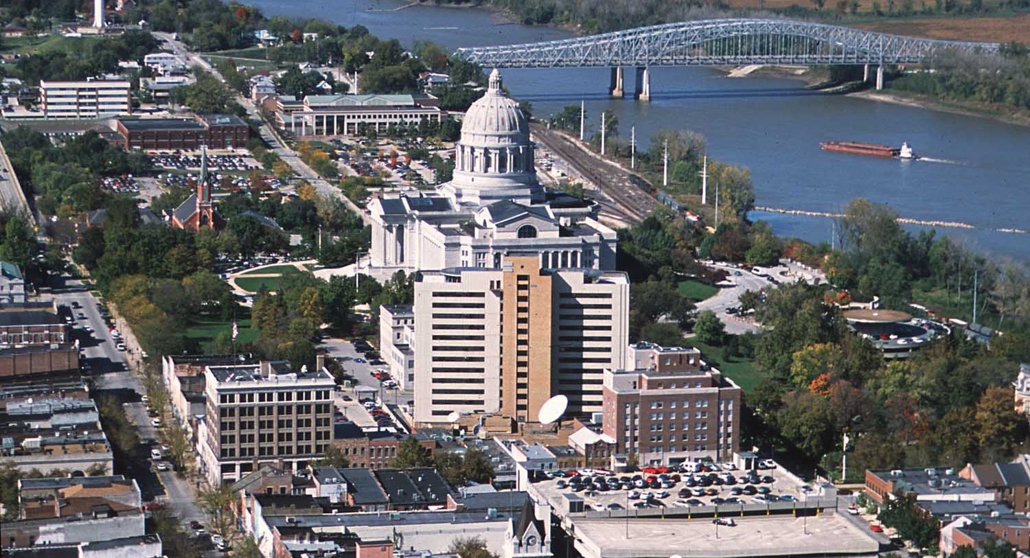 Areal view of Jefferson City, Missouri