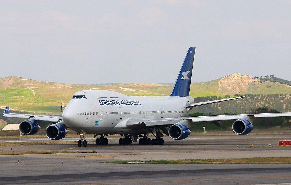 Boeing 747 of Aerolíneas Argentinas at Madrid-Barajas Airport