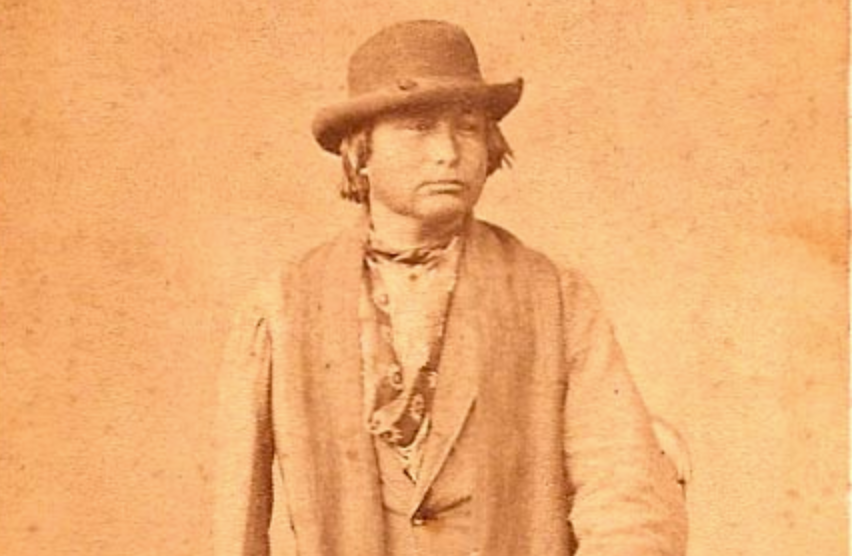 An 1867 photograph of Joseph James (Joe Jim), the interpreter for the Kaw Indians.