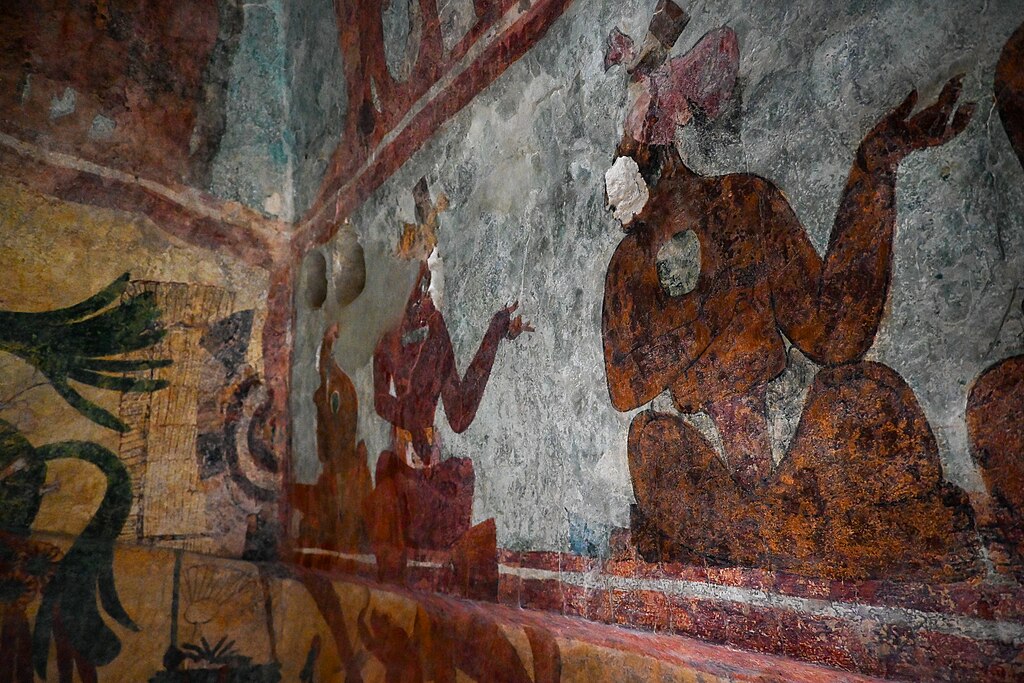 Wall paintings from Mayan tribes