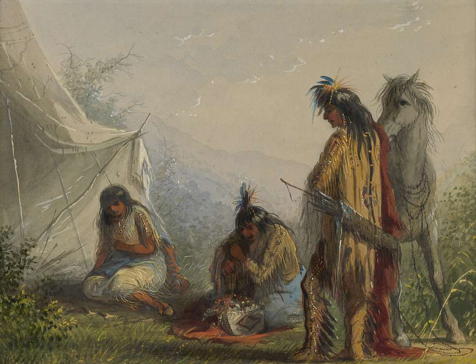 Alfred Jacob Miller (American, 1810-1874). 'Indian Courtship,' 1837