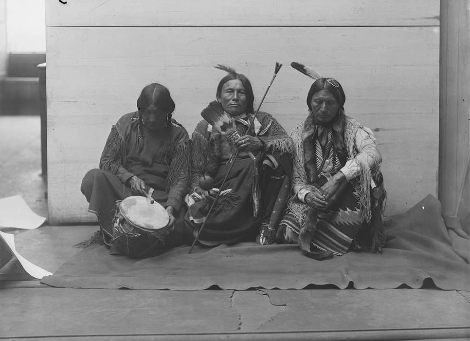 Delegation with Wooden Lance, Kiowa, Apache, John Apache and Big Looking Glass, Comanche