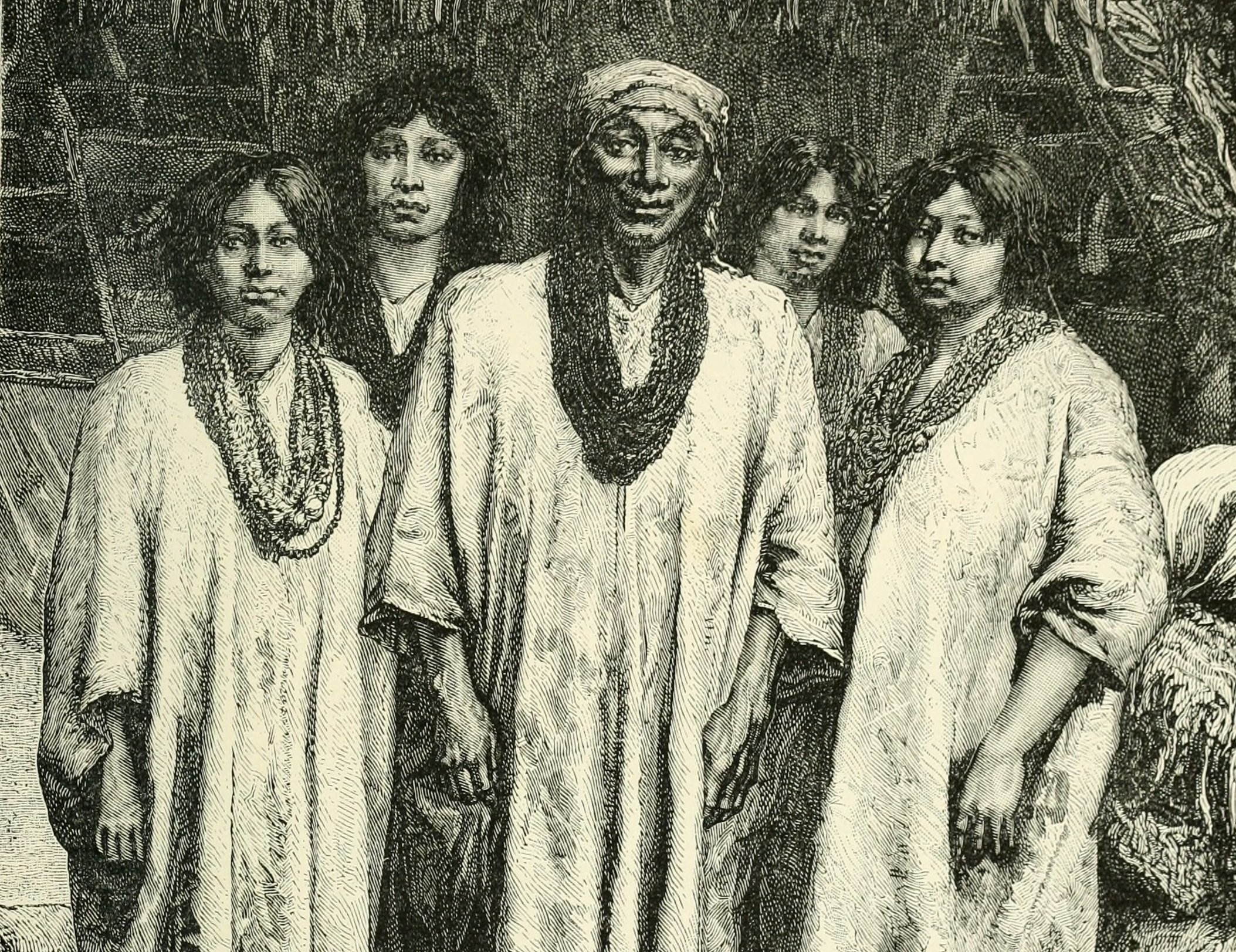 Illustration of Lacandon people