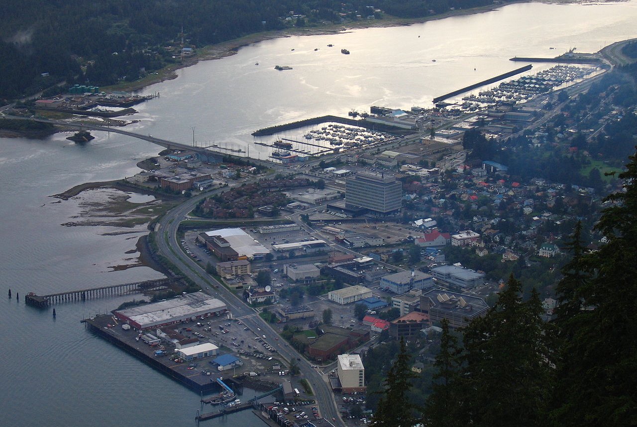 Aerial view of Juneau, Alaska's capital