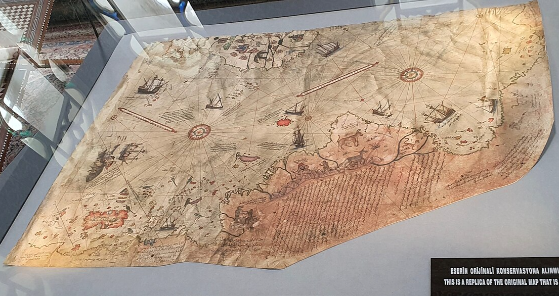 A Peculiar Map Drawn By The Turkish Admiral Piri Reis Around 1513