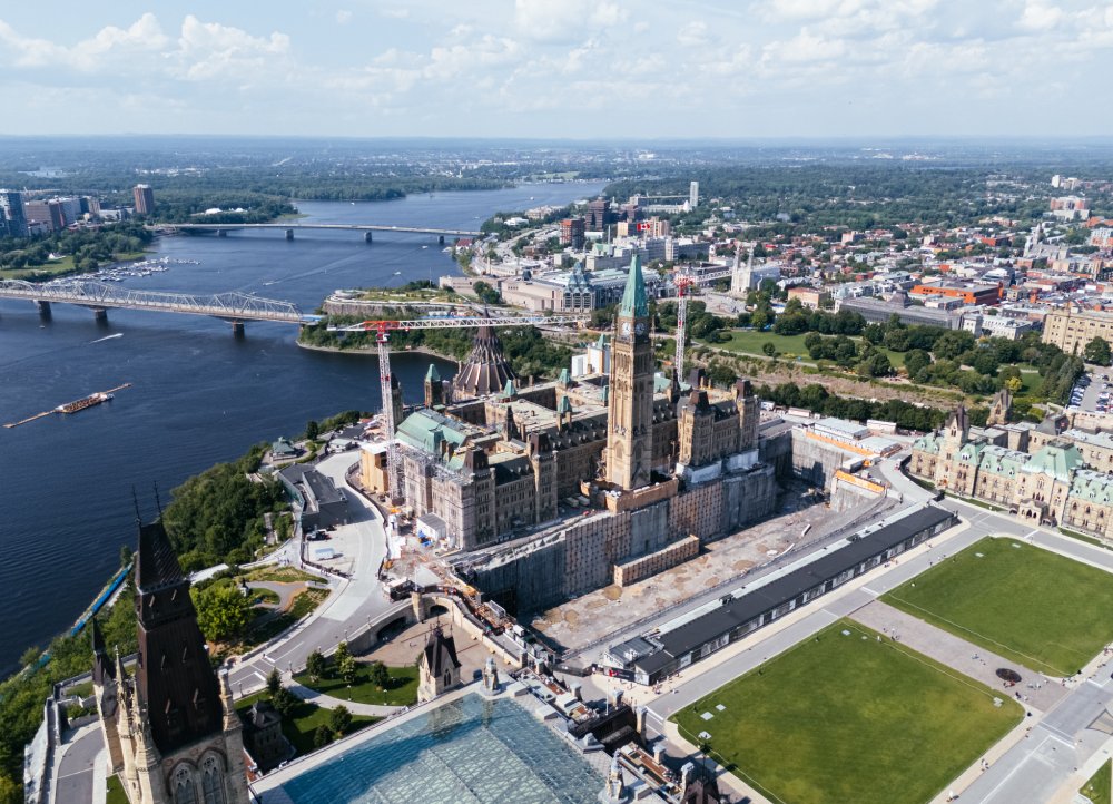 The image showcases a Vibrant urban scene of Ottawa, Canada