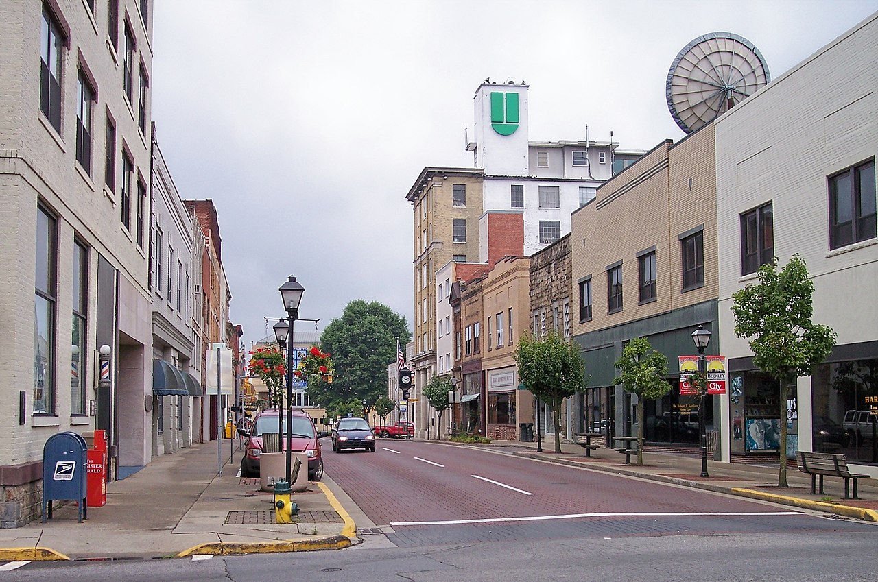 Kanawha Street in downtown Beckley, West Virginia