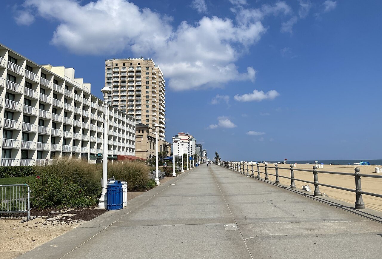 Virginia Beach Boardwalk At 29Th Street Looking North