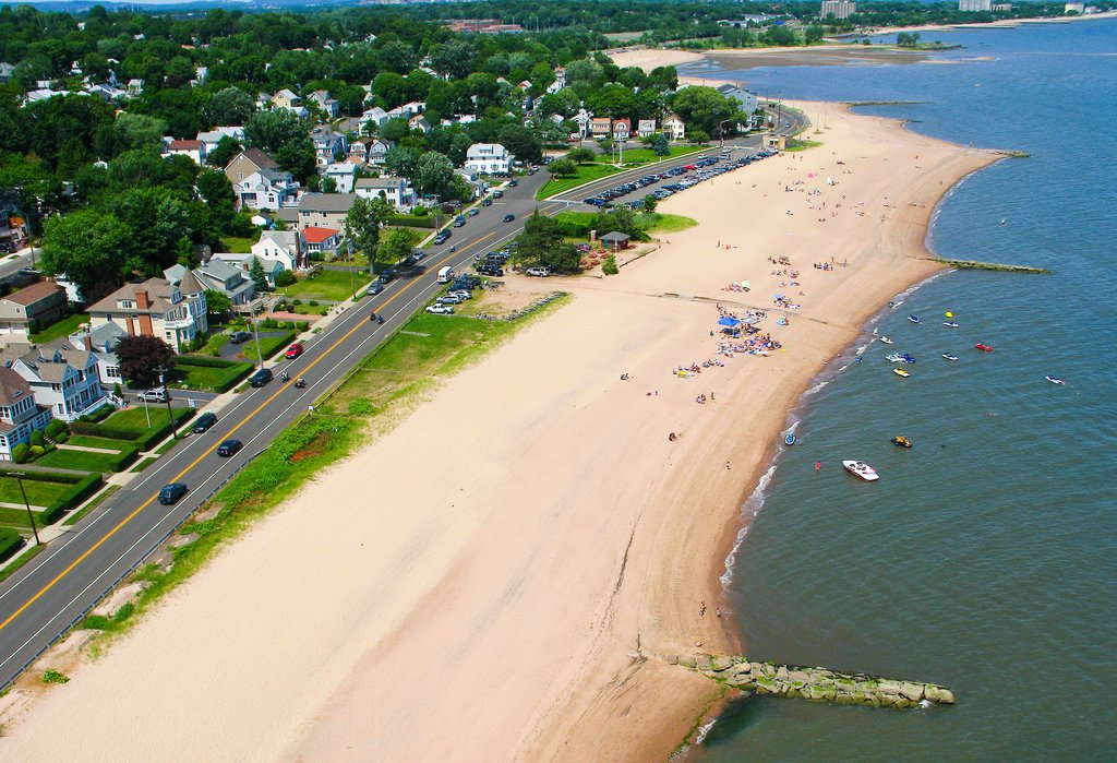 Shoreline of West Haven, CT along Ocean Avenue