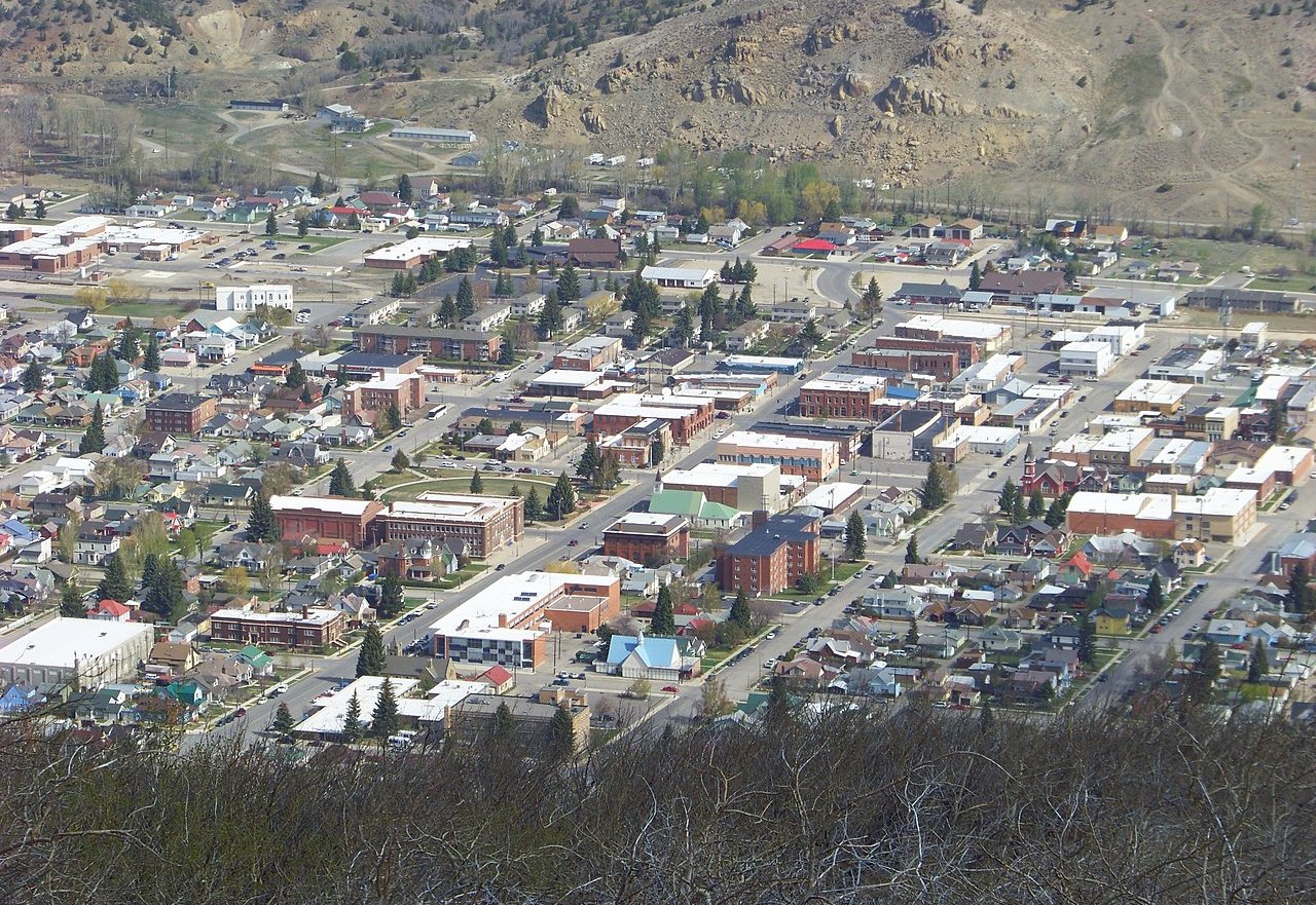 Downtown Anaconda, Montana looking North