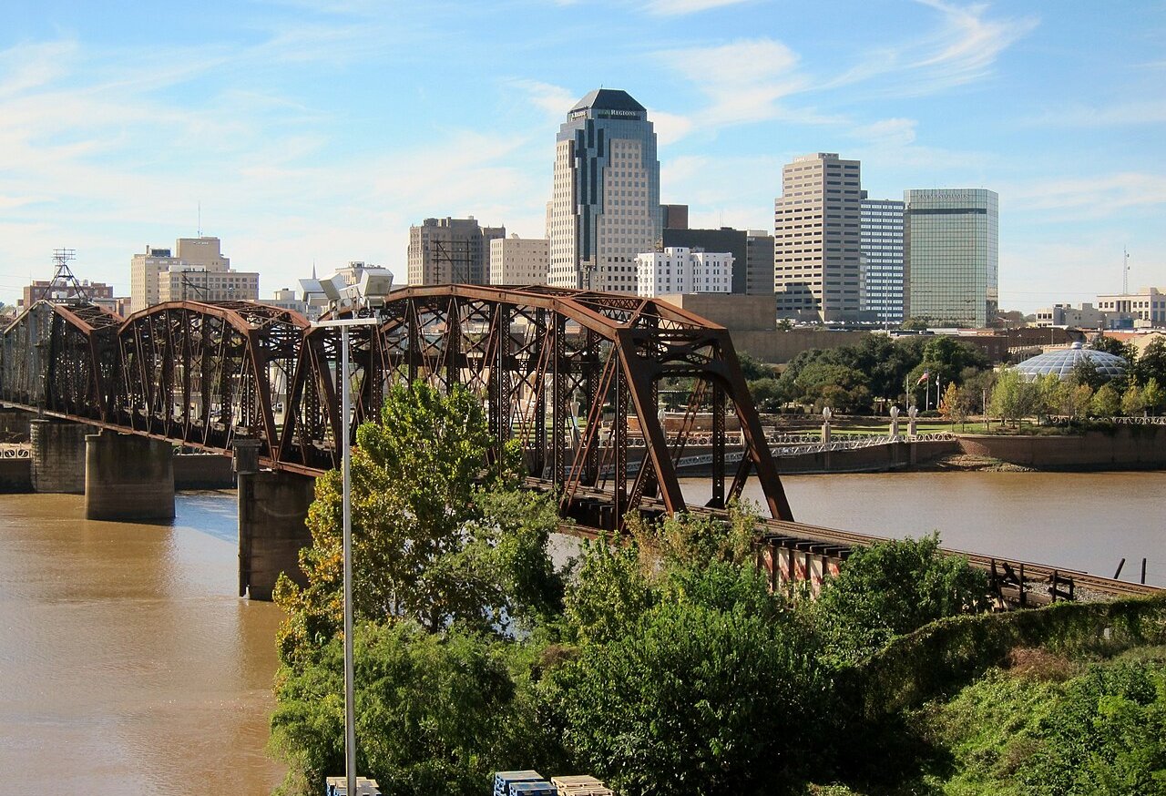 Skyline of Shreveport, municipality in Louisiana
