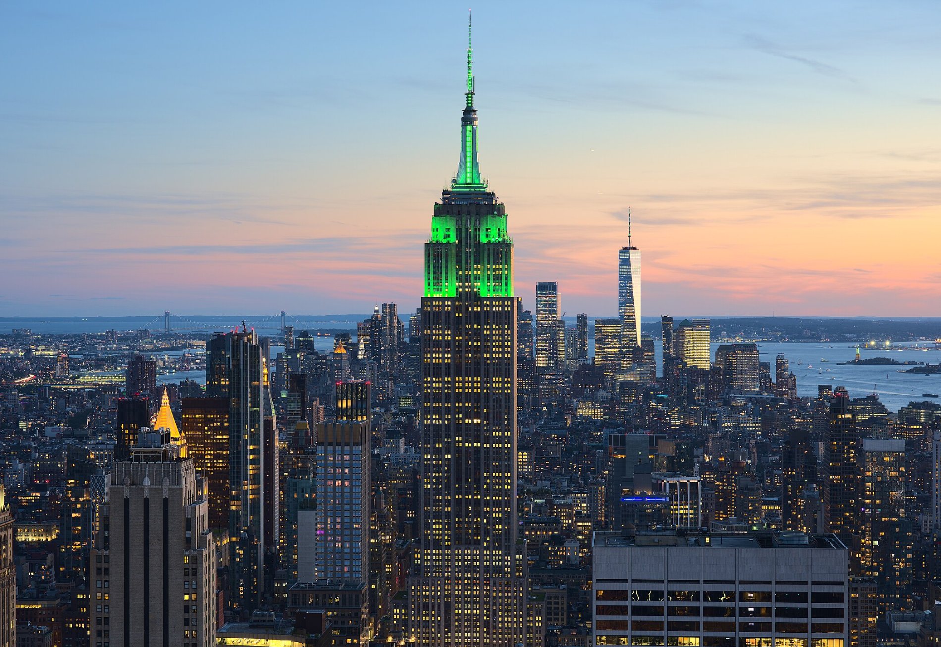 View of the Empire State Building in New York City