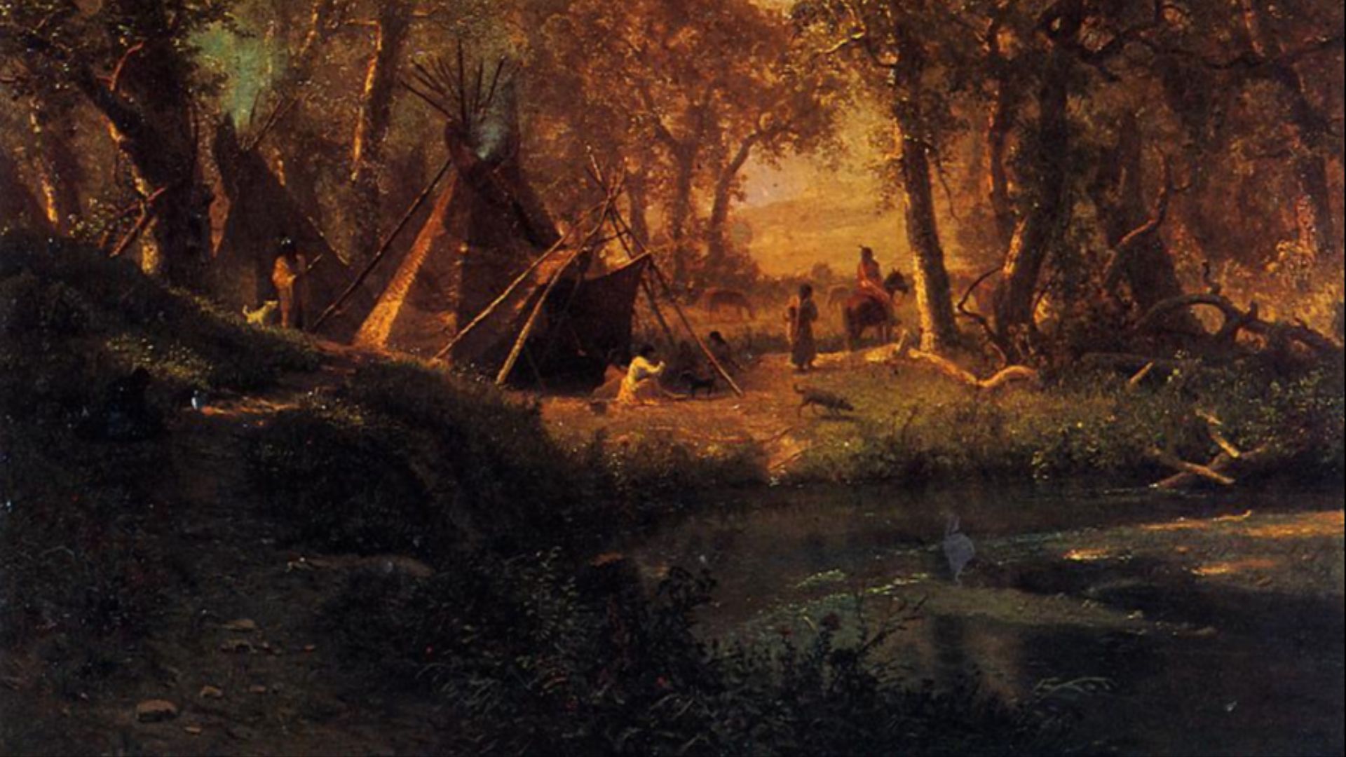 File:Bierstadt Albert Indian Encampment Shoshone Village.jpg