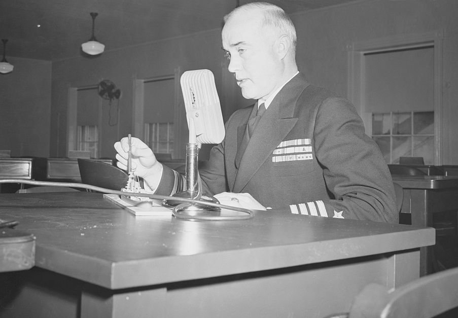 Captain Charles McVay Testifying at Court Martial Trial