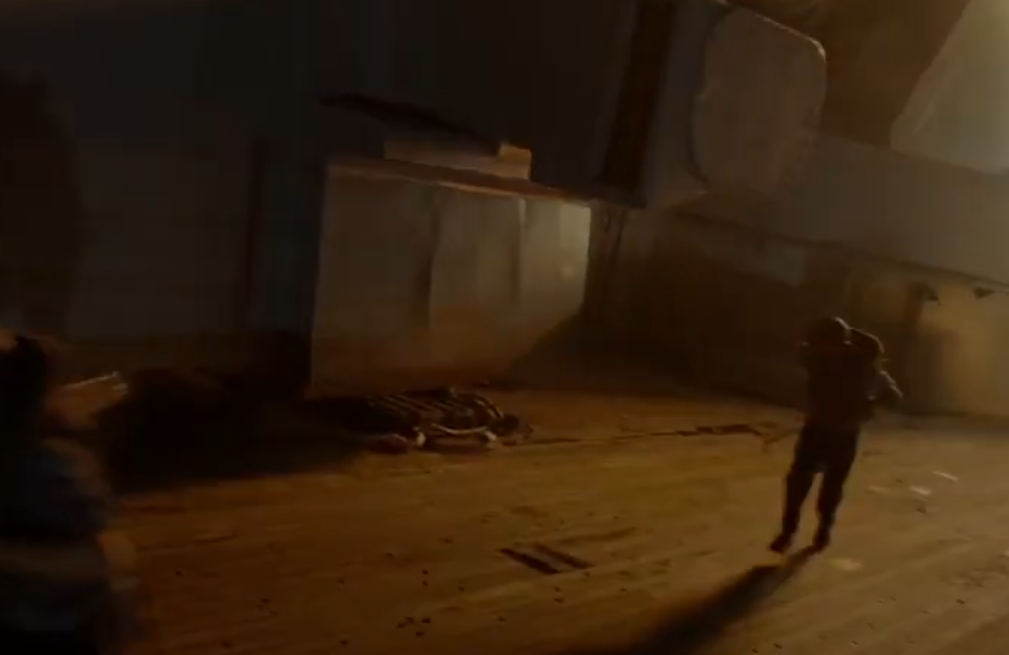 A screenshot from the movie USS Indianapolis: Men of Courage