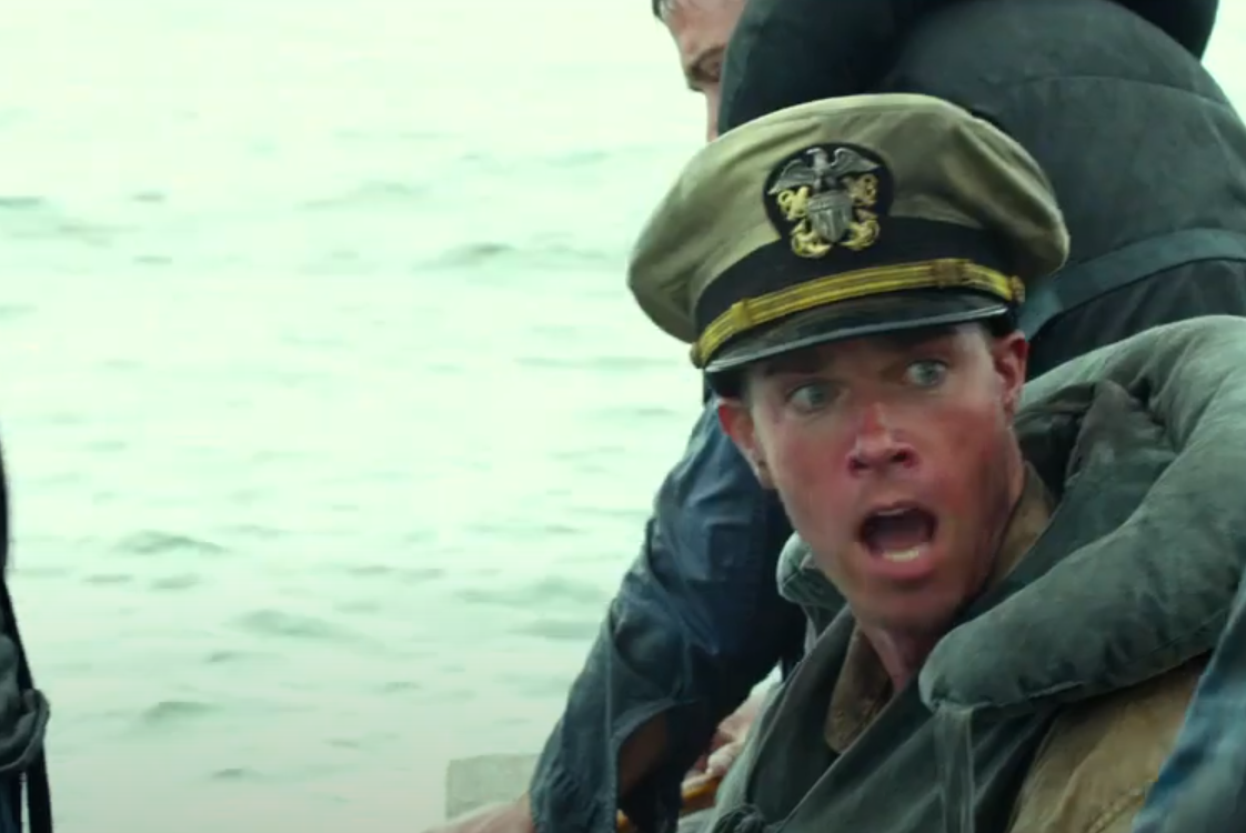 A screenshot from the movie USS Indianapolis: Men of Courage