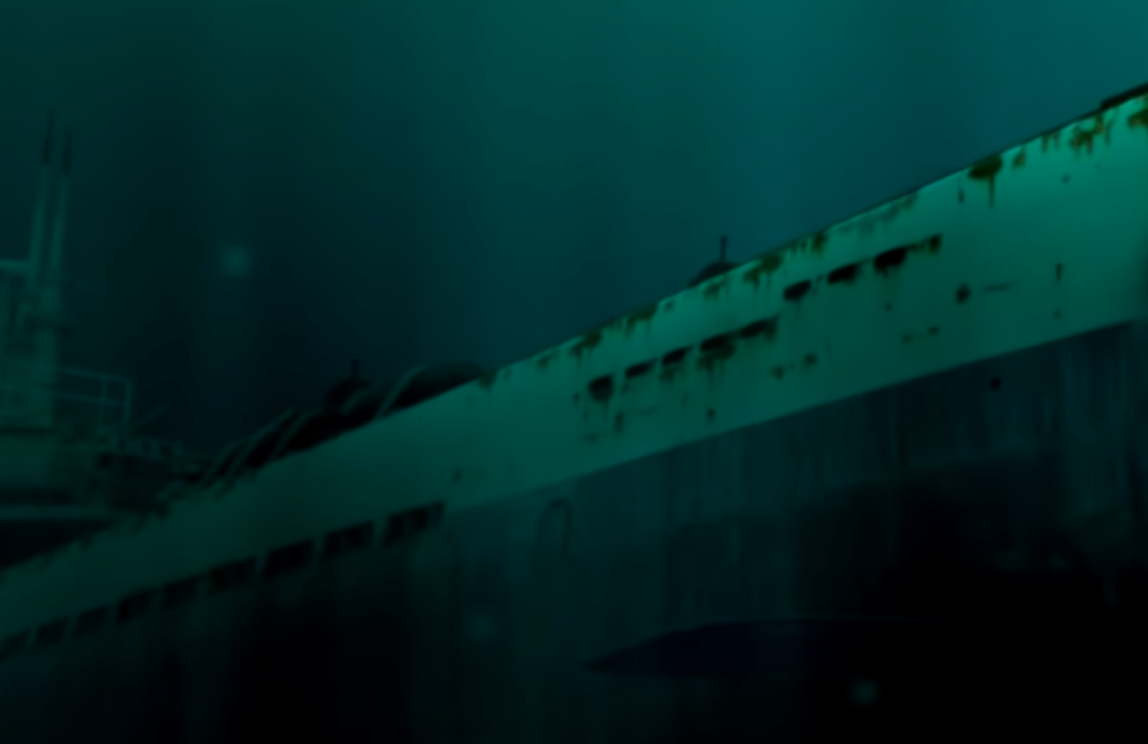 A screenshot from the movie USS Indianapolis: Men of Courage