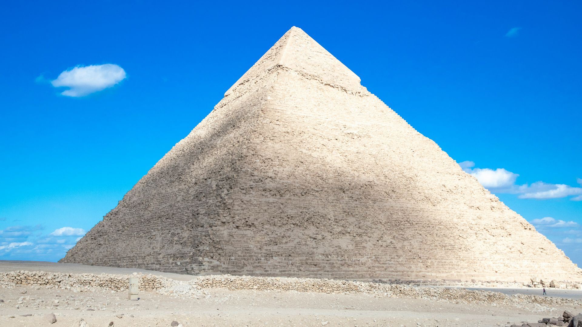 a pyramid in the desert