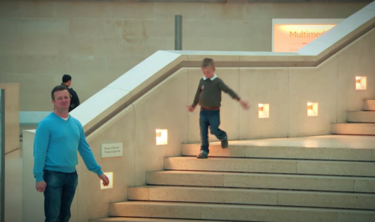 James Hyatt and his father at the British Museum