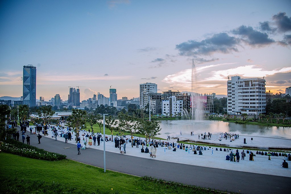 Partial view of Addis Ababa skyline from Sheger park