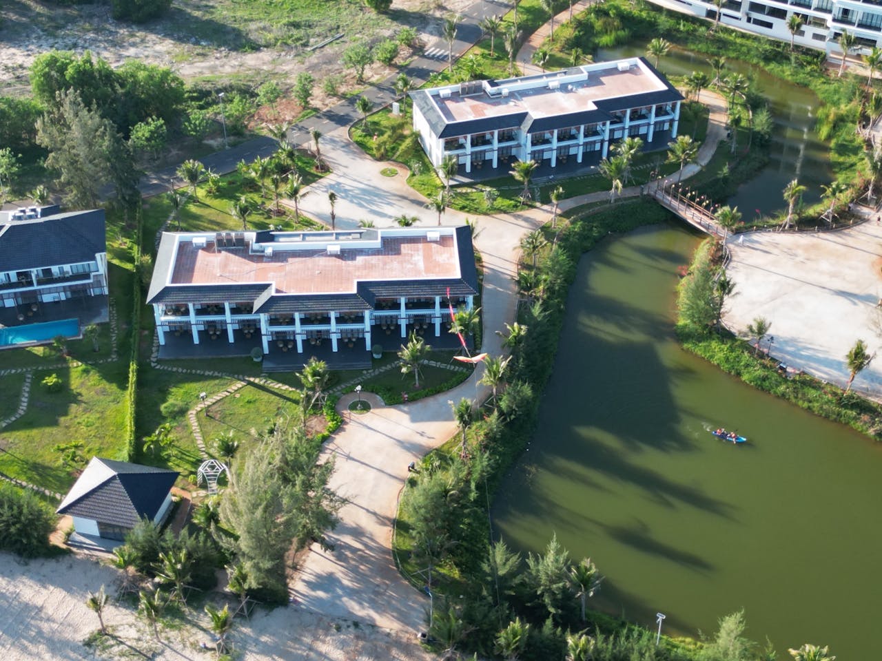 Hotel resort aerial view