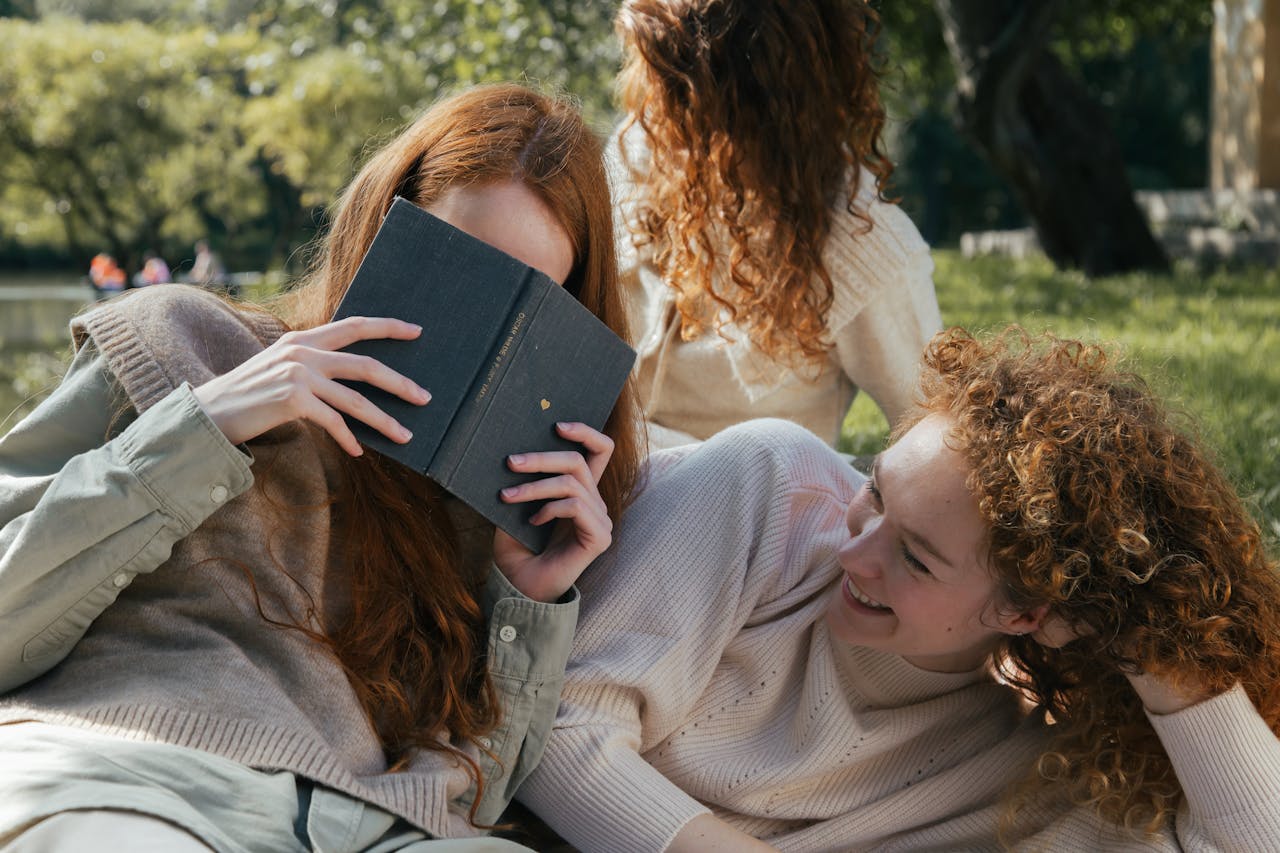 Girls with a book