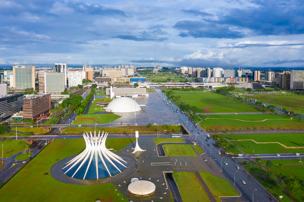 Metropolitan Cathedral Nossa Senhora Aparecida in the Federal District, Brasilia, Brazil,