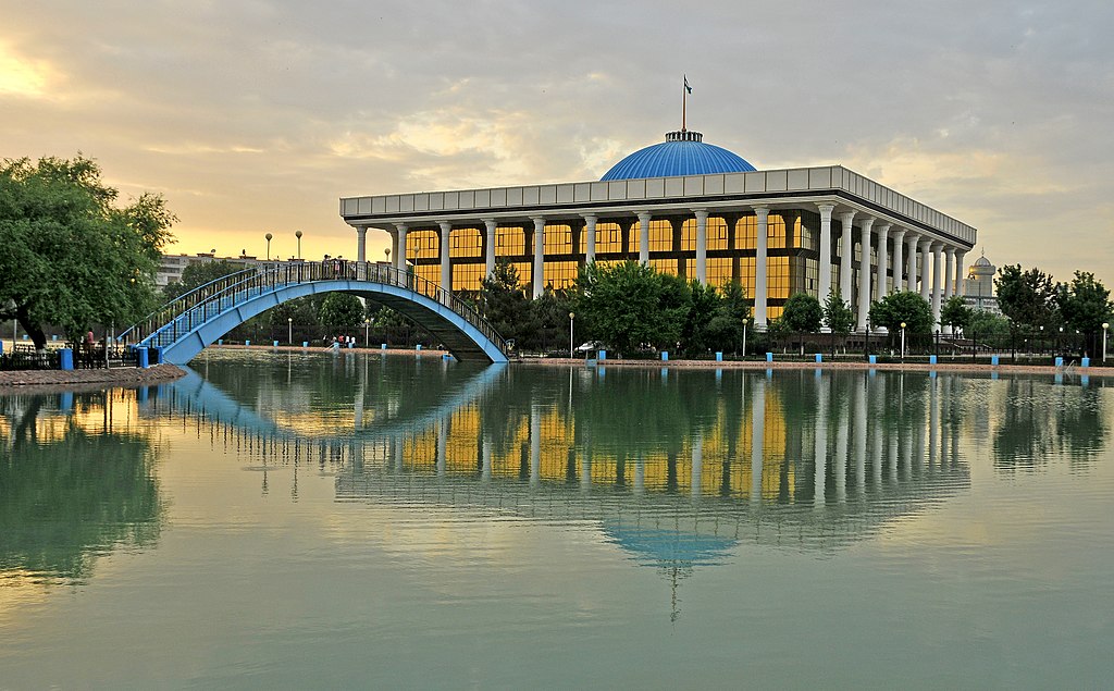 Parliament (Supreme Assembly) building; Navoi Park. Tashkent, Uzbekistan