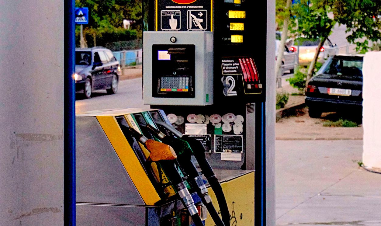 Silver and Yellow Fuel Pump