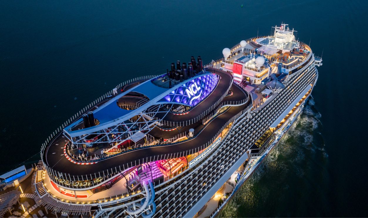 Norwegian prima cruise ship, She is the first of six Project Leonardo class ships in the Norwegian Cruise Line NCL fleet