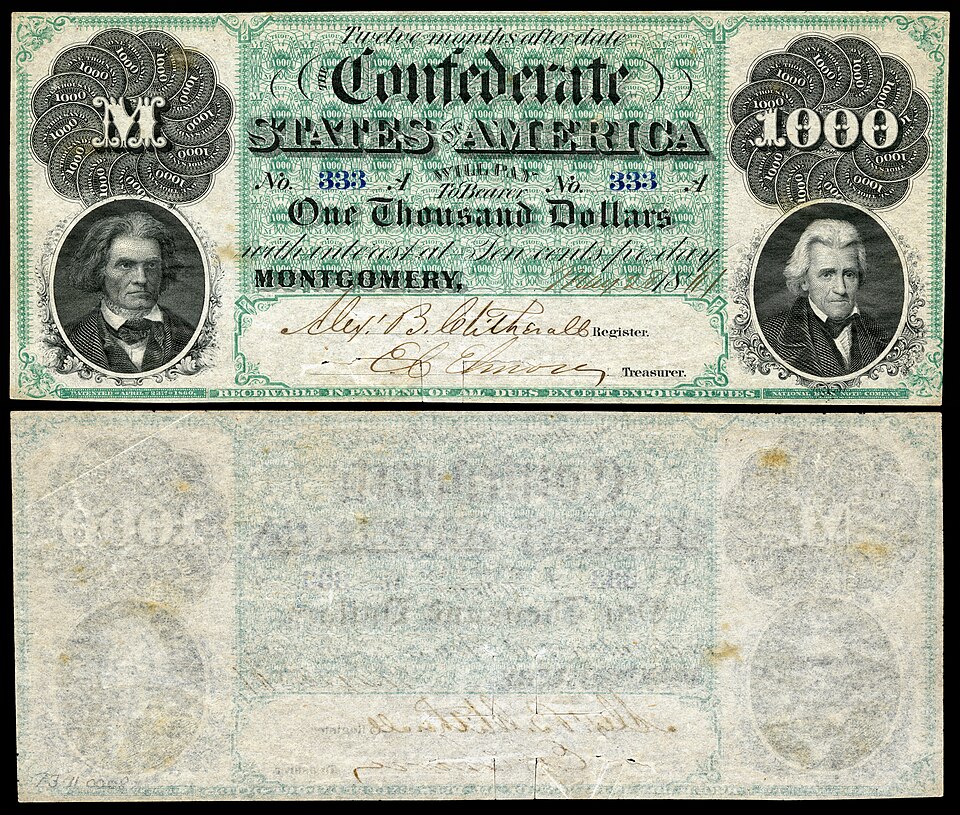 US confederate dollars