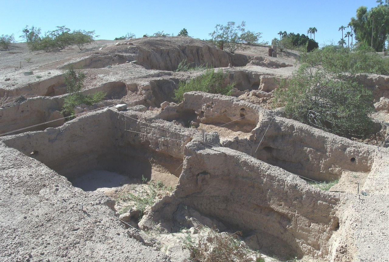 A large plaza in front of the Mesa Grande Temple
