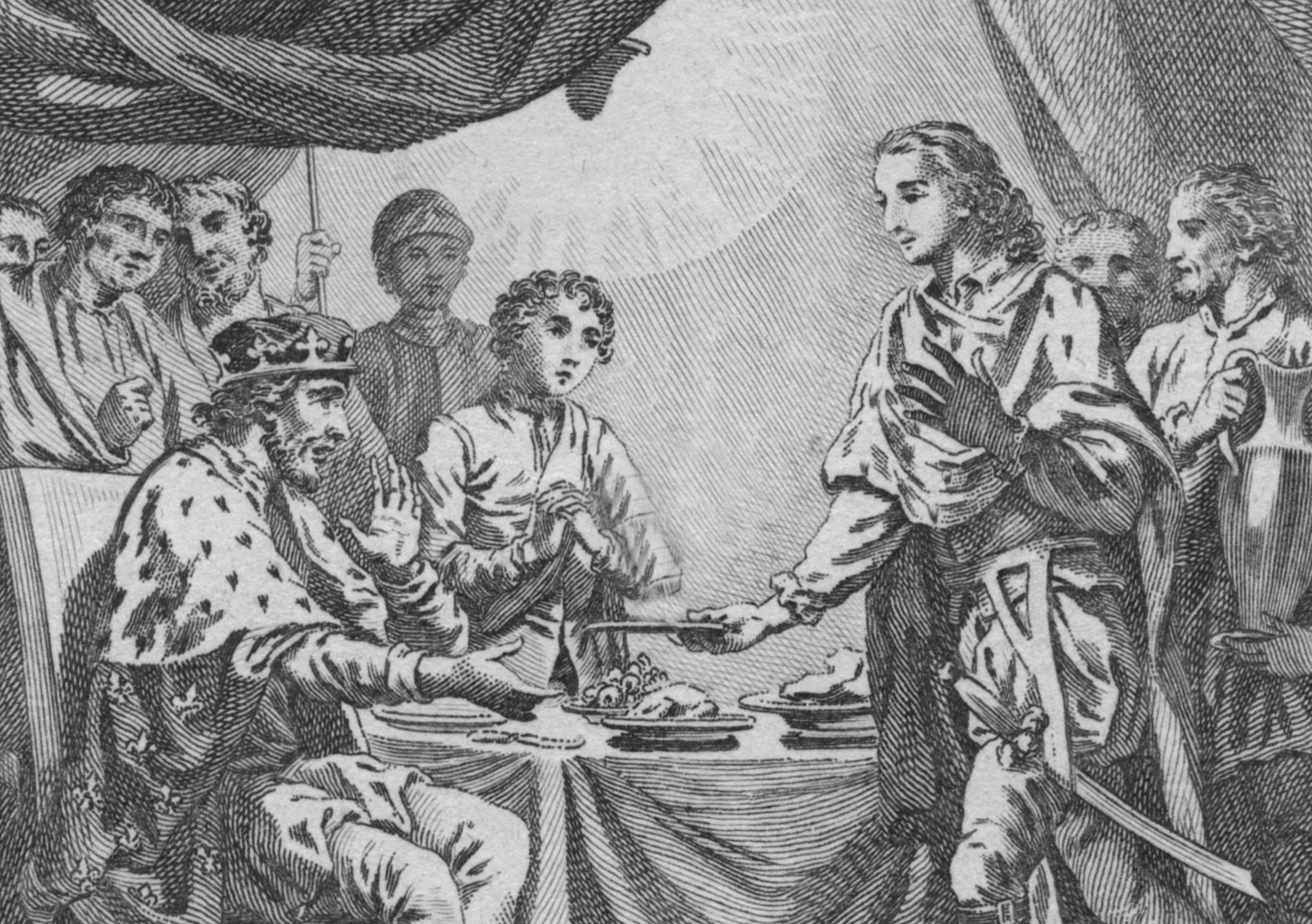 Edward The Black Prince Waiting On John King Of France His Prisoner