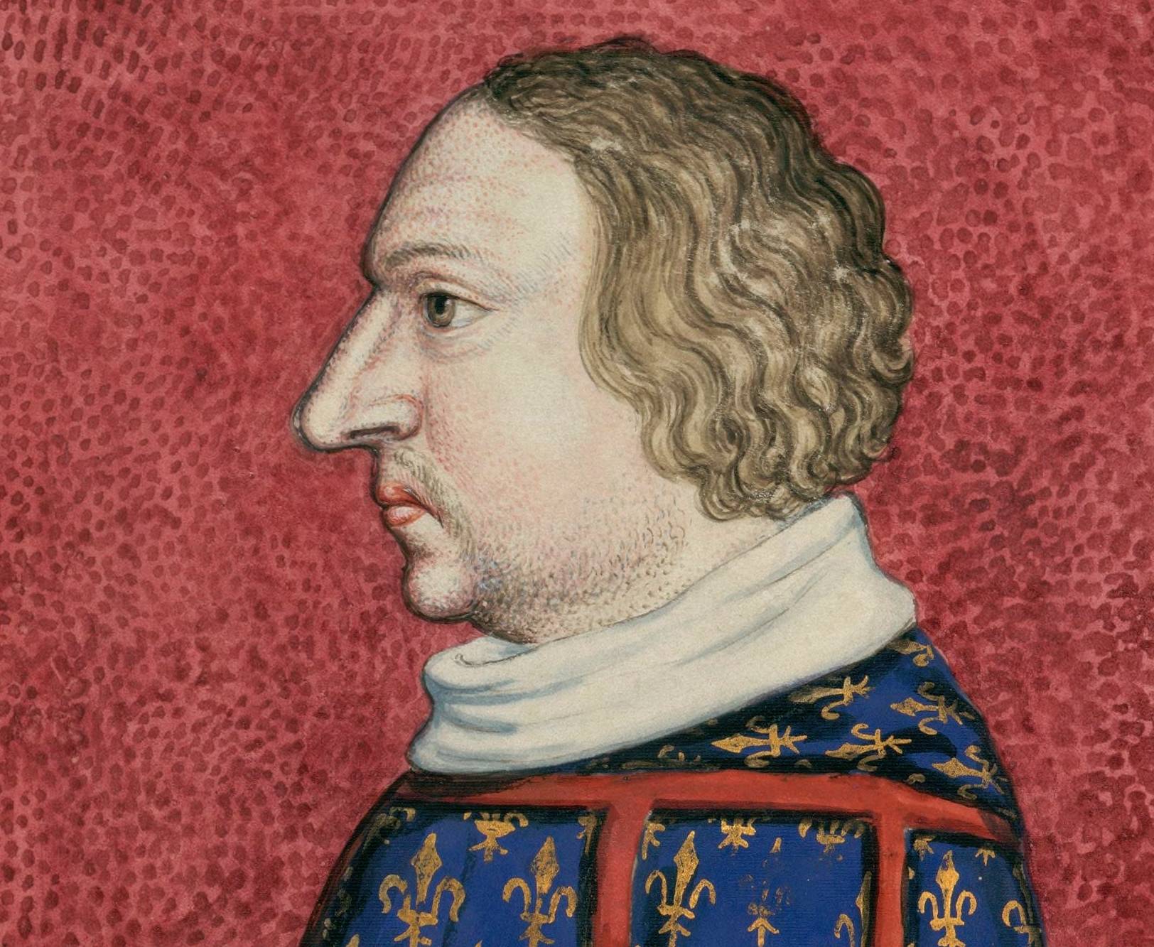 Portrait of Louis I of France, Duke of Anjou, in profile