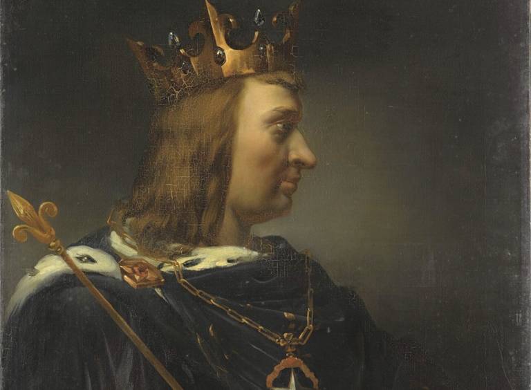John II, called the Good, King of France in black