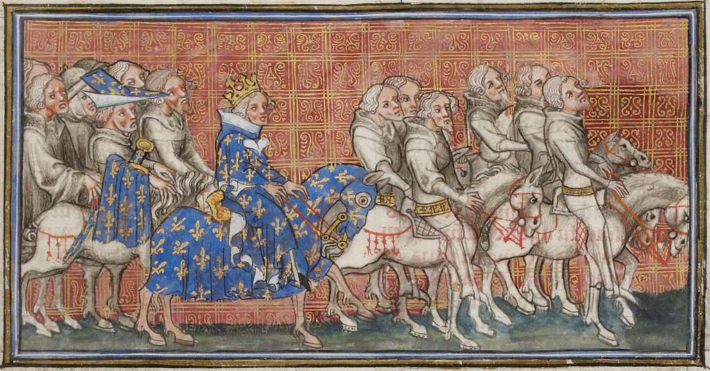 The image depicts the return to England of King John II.