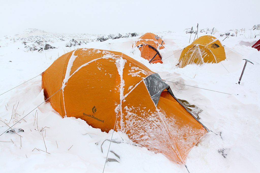 Tents in the snow