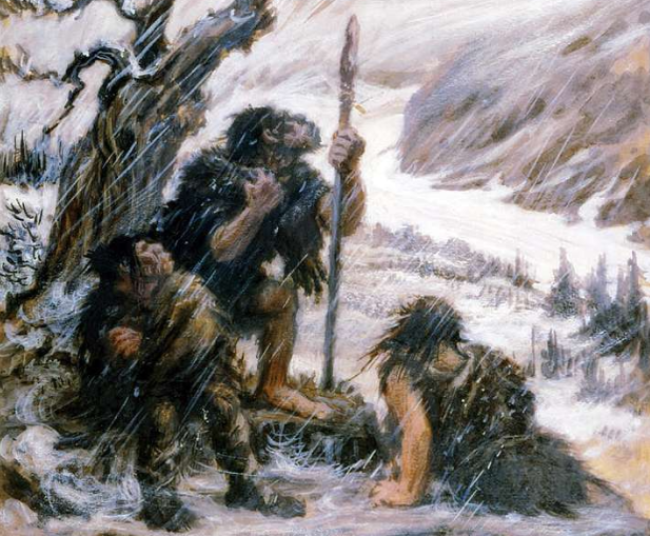 Snowbound Neanderthals