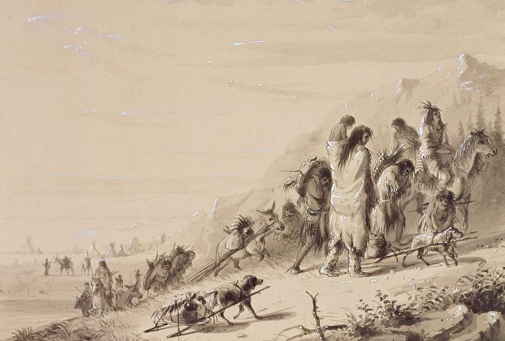 Painting of Pawnee Indians Migrating