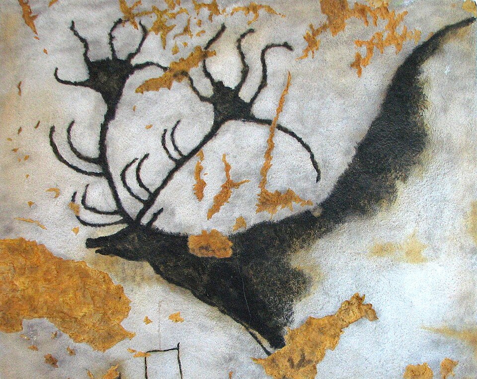 Cave paintings of deer