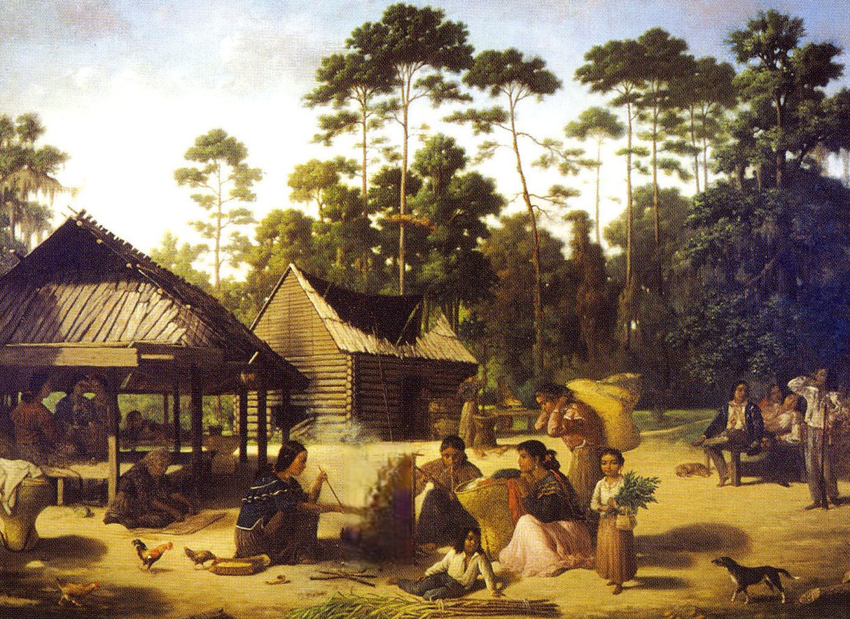 Choctaw Village near the Chefuncte - 1869