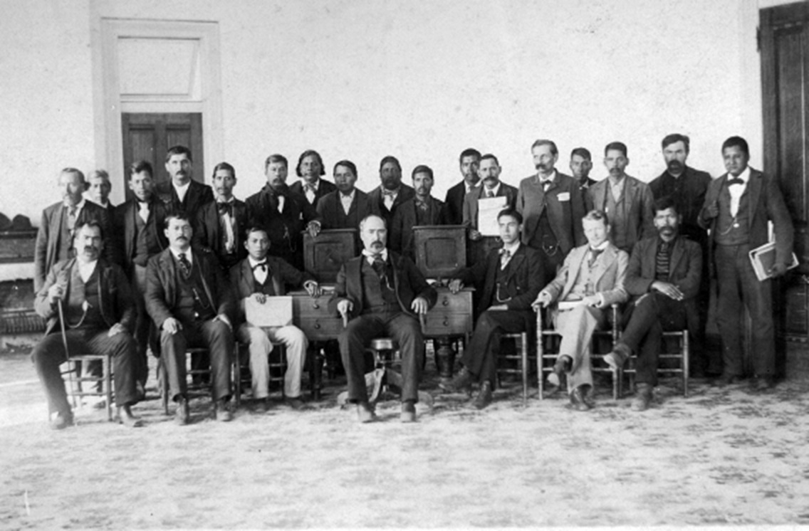 A photography of the Choctaw Nation of Oklahoma senate - 1898