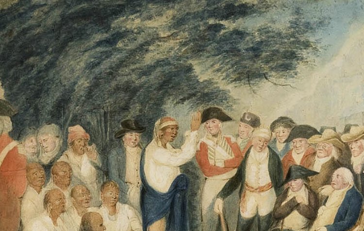 Council on the Detroit River between U.S. commissioners and Native Americans