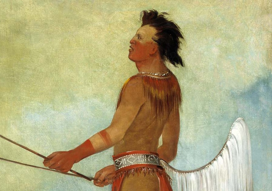 Painting of Choctaw Stickball Player - 1834