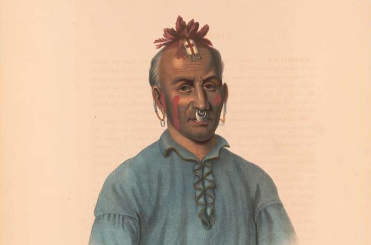 Portrait of Kish-kallo-wa Shawnee chief
