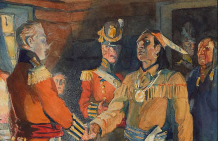 Meeting of Brock and Tecumseh