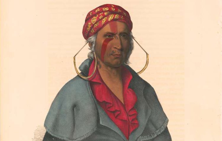 Drawing of Payta-Kootha, a Shawanoe warrior